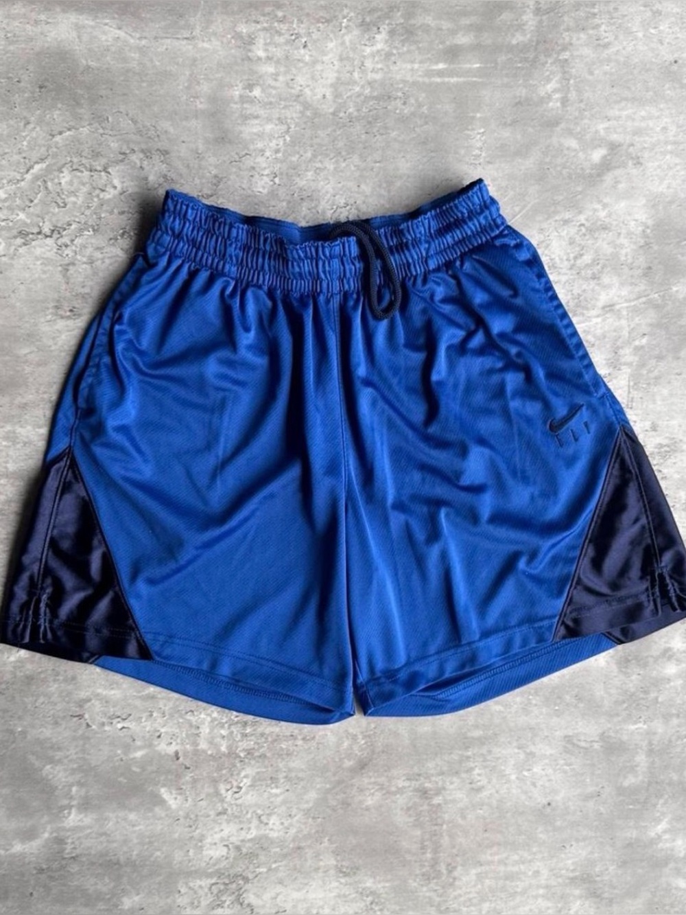 nike fly embroidered baggy retro blue grunge basketball skater shorts